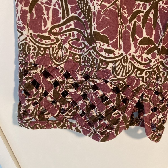 Columbia blouse cotton palm tree mauve 2X - Picture 9 of 17